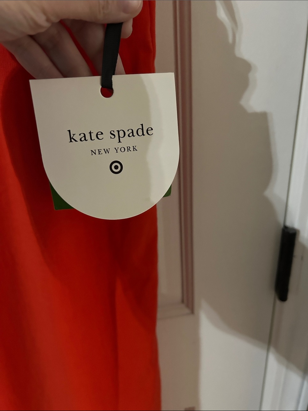 Kate Spade size Medium Vibrant Red/Orange Scallop-Hem Mini Dress - Picture 2 of 5